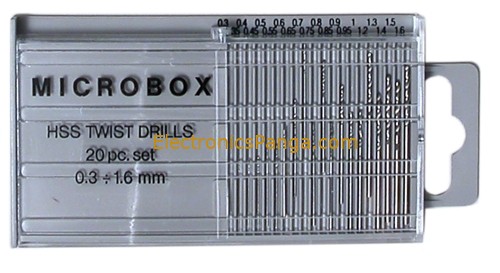 20pc Microbox Hss Twist Drill Set Suitable For Precision Craft & Hobby Work 