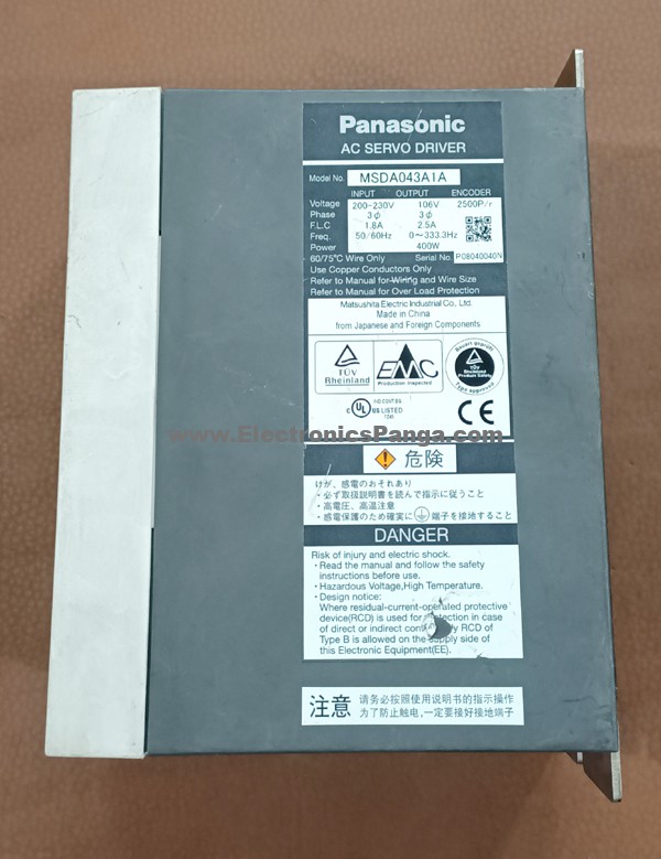 Details about   1PCS 400W Used Tested Panasonic AC Servo Motor MSMA042A1A 