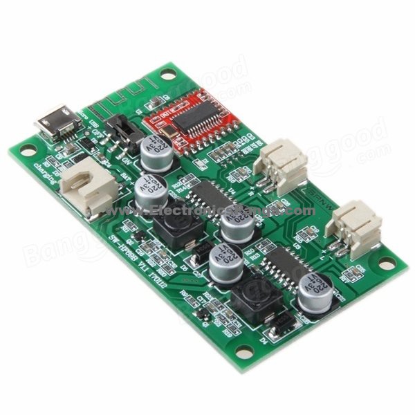 2x6W Bluetooth Power Amplifier Board DC 5V/3.7V Lithium Battery Stereo with Charge Digital Management HF69B