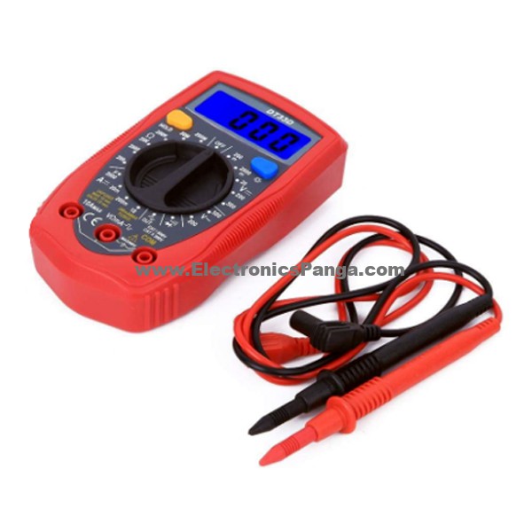 DT33C AC DC Digital Portable Multimeter Diode Resistance Temperature Tester 