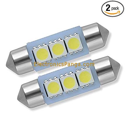 thumbnail image 2 of Blue 36mm-39mm 5050 3 SMD LED Interior Dome Light Bulb – 10000K – CRC 2 of 3