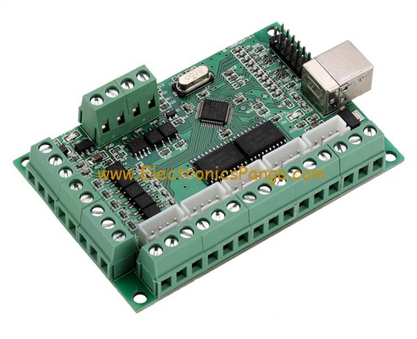 5 Axis MACH3 CNC Breakout Board 100KHz USB Motion Control + Jog Handler ...