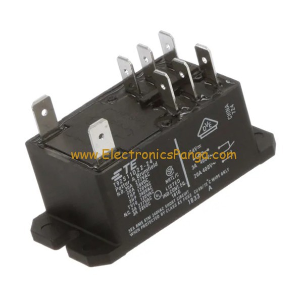 thumbnail image 2 of TE Connectivity T92S7D22-24 Power Relay, 24V DC Coil, 30A Contacts, 6-Pin 2 of 3