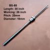 15X20 CNC HANSAN ISSOKU Ball Screw With Nut 20mm Pitch 26inch Working and 30inch Length BS-88
