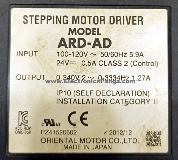 ORIENTAL MOTOR ARD-AD 100-120V Stepping Motor Driver STD14