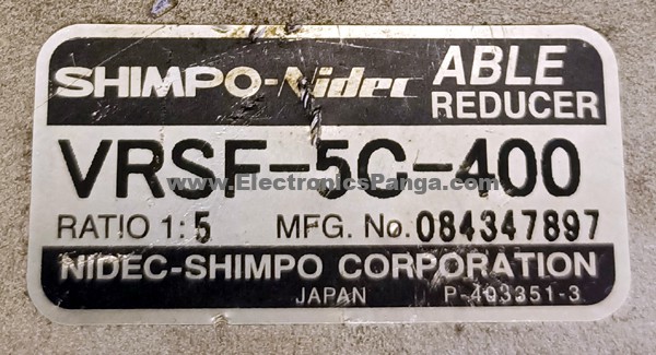 SHIMPO-Nidec 5:1 Ratio VRSF-5C-400 Able Reducer Gearbox G111 - Image 2