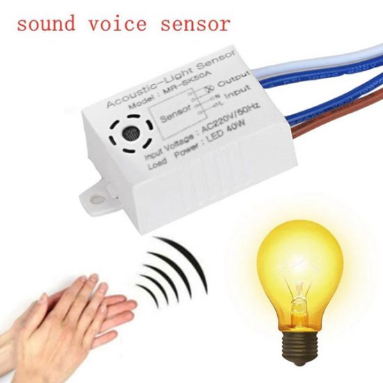 220AC Acoustic-Light Sensor MR-SK50A Module Voice Control Lamp LED Sound Light Operated Switch - Image 4