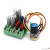 AC 50-220V 25A 2000W Adjustable PWM Motor Speed Controller and temperature light Dimmer