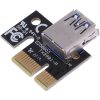 PCI-E Express 1x to 16x Mining Dedicated Graphics Card Extension Cable Adapter Extender Riser Card Adapter with USB 3.0 SATA 15 Pin Power Cable