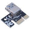 PCI-E Express 1x to 16x Mining Dedicated Graphics Card Extension Cable Adapter Extender Riser Card Adapter with USB 3.0 SATA 15 Pin Power Cable - Image 2