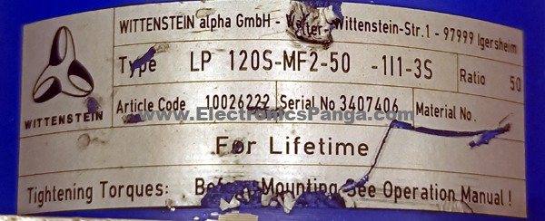WITTENSTEIN 50:1 Ratio LP120S-MF2-50-111-3S Reducer Gearbox G148 - Image 2