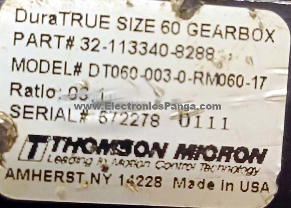 Thomson Miorow 3:1 Ratio DT060-003-0-RM060-17 Reducer Gearbox G177 - Image 2