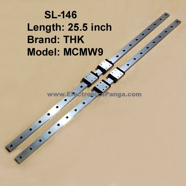 CNC THK MCMW9 Double Linear Slides with Four Bearings 25.5inch Length SL-146