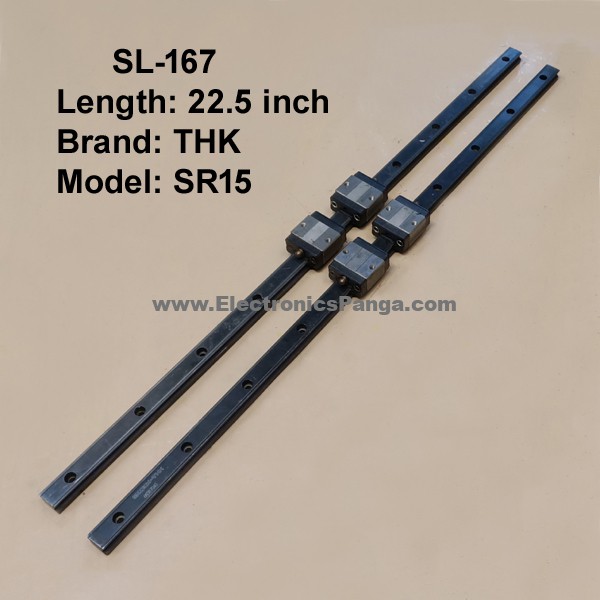 CNC THK SR15 Double Linear Slides with Four Bearings 22.5inch Length SL-167