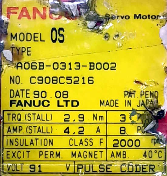 FANUC A06B-0313-B002 Servo Encoder A860-0304-T112 2500P Pulse Coder SM119 - Image 2