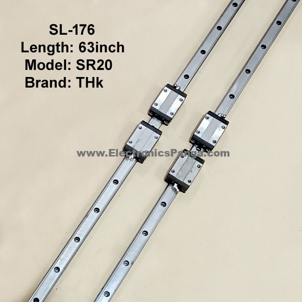 CNC THK SR20 20mm Double Linear Slides with Four Bearings 63inch Length SL-176