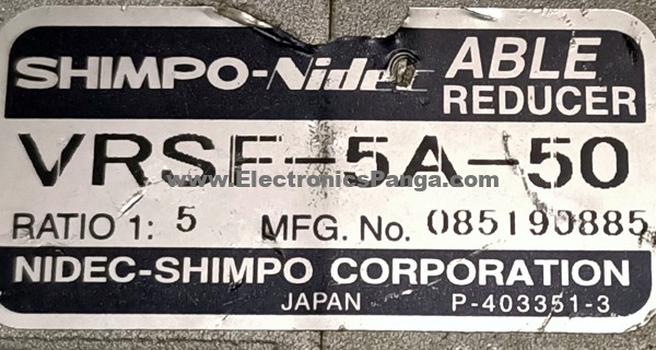 SHIMPO-Nidec 5:1 Ratio VRSF-5A-50 Able Reducer Gearbox G384 - Image 2