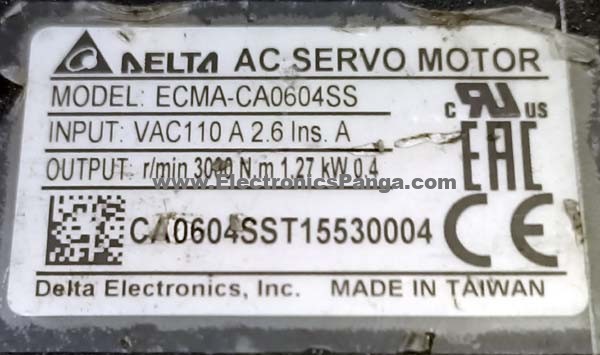 DELTA 0.4kw (400w) ECMA-CA0604SS AC Servo Motor SM256 - Image 2