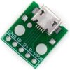 HW-769 Micro USB To DIP Female B Type Mike 5p Patch To Invert Adapter Plate Solder Circuit Board Connector Module