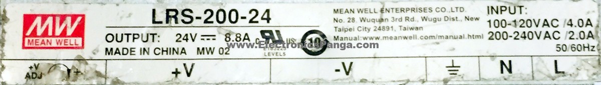 MEAN WELL LRS-200-24 24V 8.8A Single Output AC to DC Switching Power Supply P100 - Image 2