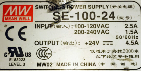 MEAN WELL SE-100-24 24V 4.5A Single Output AC to DC Switching Power Supply P78 - Image 2