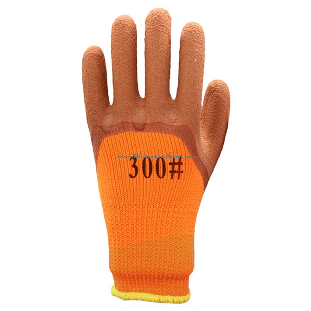 300# Orange yarn Elastic Breathable Warm Winter Gloves Pair AS221