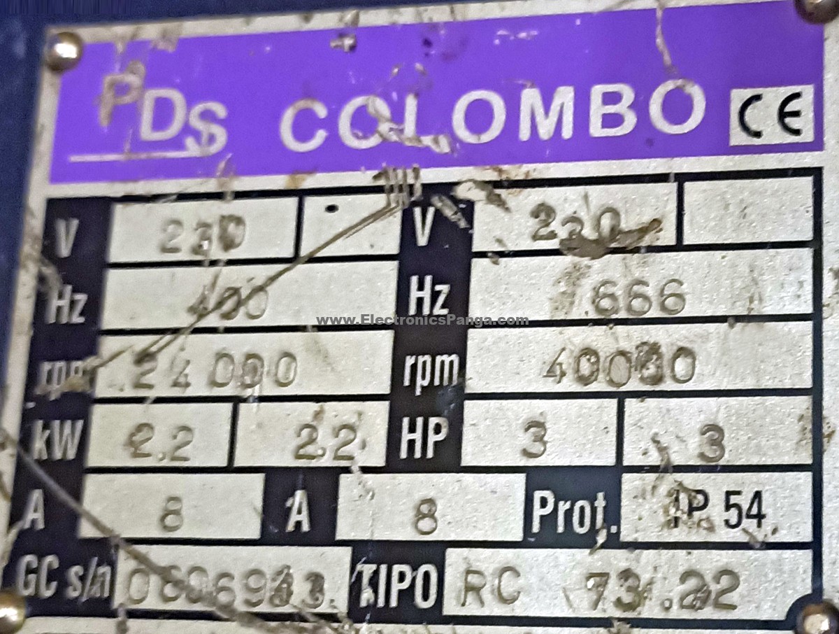 CNC PDS COLOMBO 2.2kw 220V/AC 400-666Hz 24000-40000RPM ATC Spindle Motor SR16 - Image 2