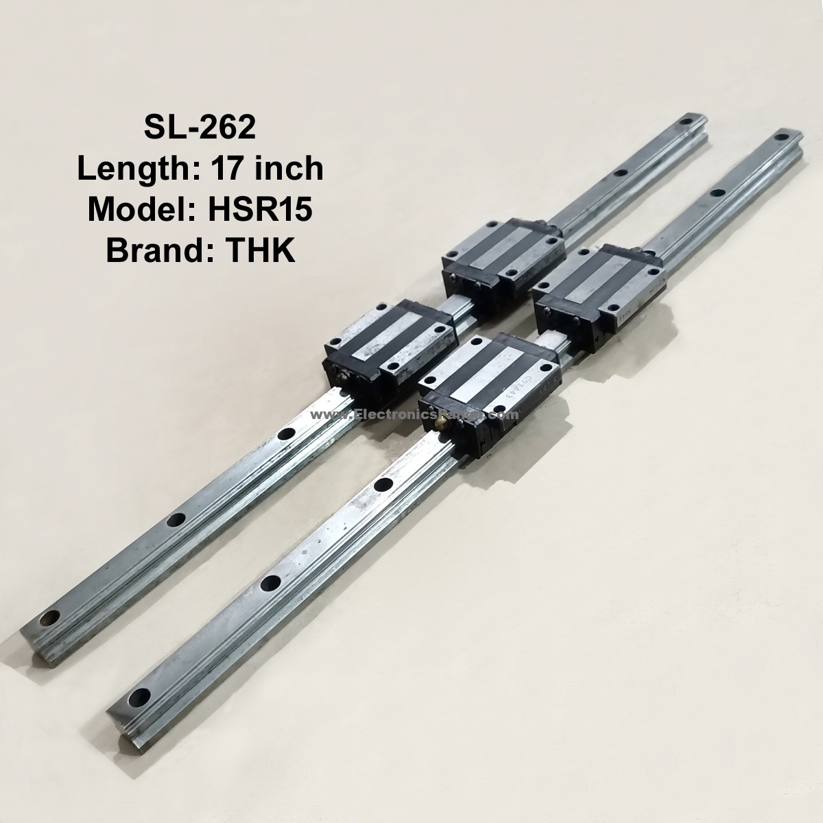 Rail De Guidage Linéaire HSR15 + 2 Blocs Roulements - Longueur ~2100mm, Pour CNC, Fraiseuse