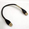 S6-L-T04-0.3 12inch Cat5e Shielded (STP) Black Servo Ethernet Network Cable W14
