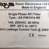 RASMI AX-FIM1014-RE 250V/AC 14A Single Phase RFI Filter F14 - Image 2