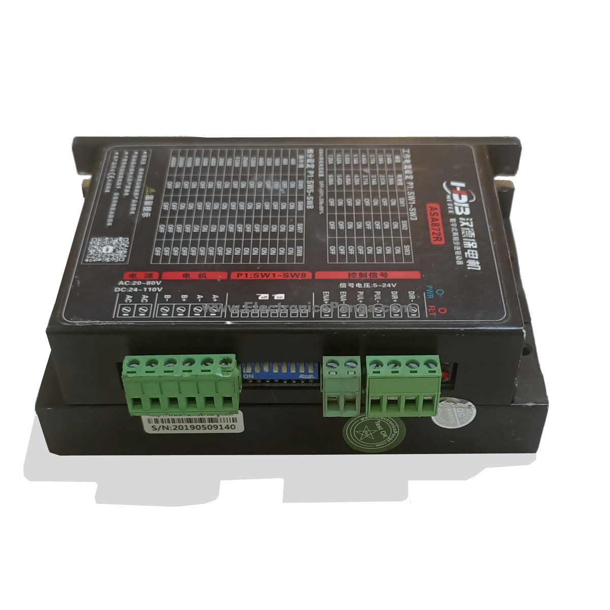 HDB MOTOR ASA872R 2-Phase 20~80V/AC 24~110V/DC 7.20A Stepper Driver STD205