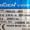 HIGENS 200w (0.2Kw) FMACJ02-AB00 AC Servo Motor SM635 - Image 2