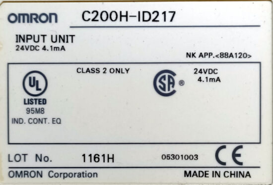 OMRON C200H-CN311 C200HW-BI081-V1 C200H-AD003 C200H-OD219 C200H-ID217 C200HW-PA204 Programmable Controller PLC Module PL139 - Image 4