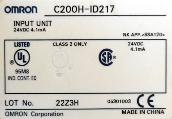 OMRON C200H-CN311 C200HW-BI081-V1 C200H-AD003 C200H-OD219 C200H-ID217 C200HW-PA204 Programmable Controller PLC Module PL139 - Image 5