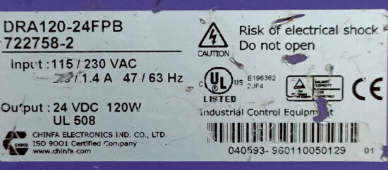 CHINFA DRA120-24FPB 24V 120W Single Output AC to DC Switching Power Supply P246 - Image 4