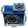 NMRV050 10:1 Ratio Worm Gearbox For 750w Servo Motor G826 - Image 2