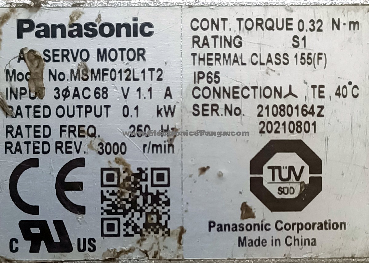 PANASONIC 0.1Kw (100w) MSMF012L1T2 AC Servo Motor SM704 - Image 2