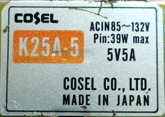 COSEL K25A-5 5V 5A Single Output AC to DC Switching Power Supply P260 - Image 2