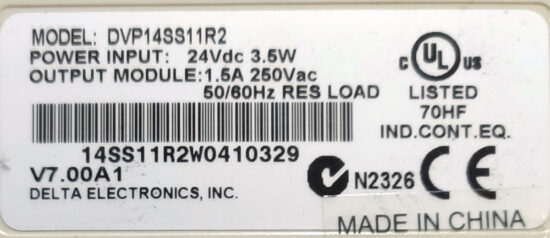 DELTA DVP14SS11R2 24V/DC 3.5W PLC Module PL185 - Image 3