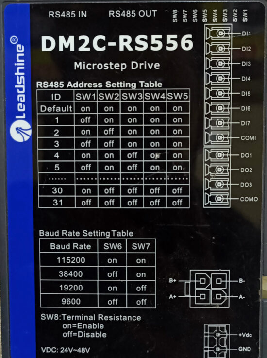 LEADSHINE DM2C-RS556 2-Phase 24V 48V/DC Microstep Driver STD243 - Image 2