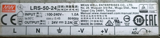 MEAN WELL LRS-50-24 24V 2.2A Single Output AC to DC Switching Power Supply P251 - Image 2