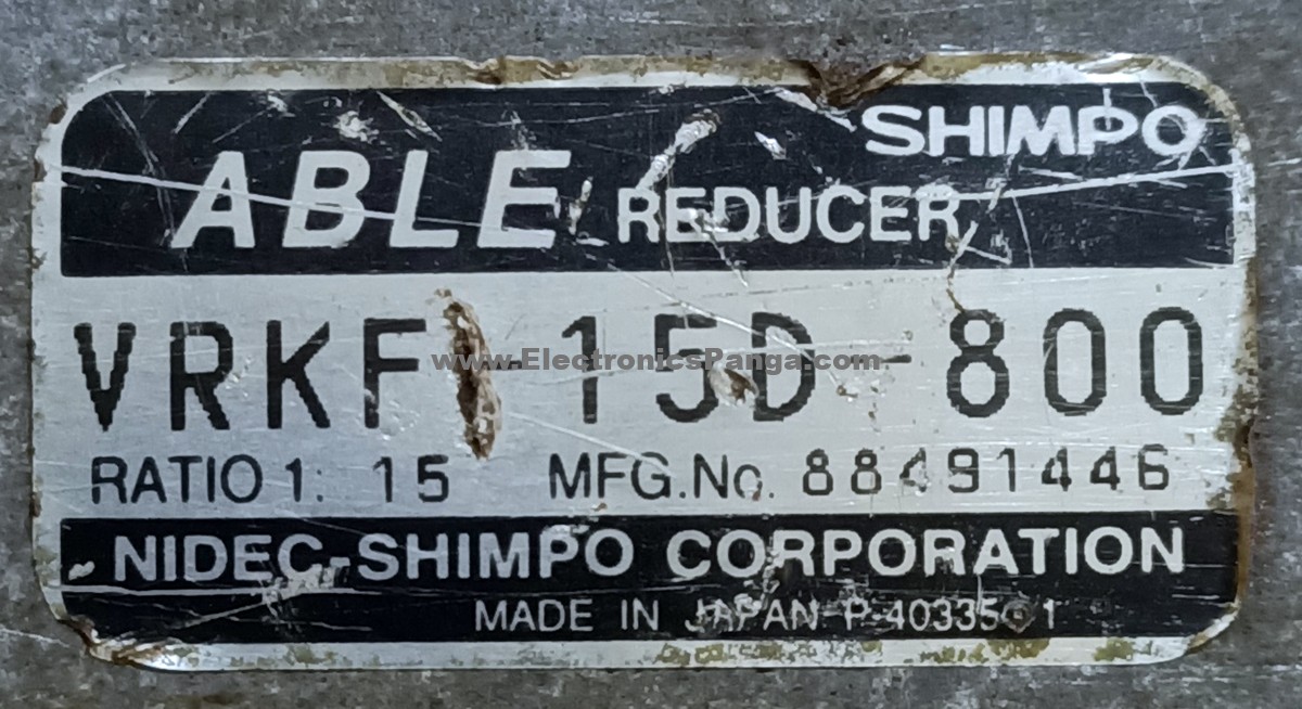 NIDEC-SHIMPO 15:1 Ratio VRKF-15D-800 Planetary Gearbox G859 - Image 2