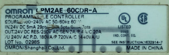 OMRON CPM2AE-60CDR-A Programmable Controller (PLC) PL170 - Image 2