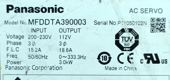 PANASONIC 3Kw (3000w) MFDDTA390003 AC Servo Driver SD889 - Image 4