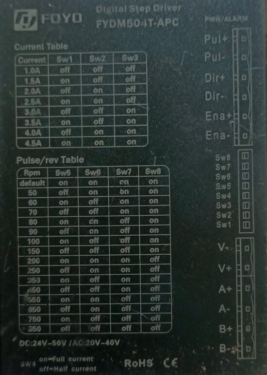 FOYO FYDM504T-APC 2-Phase 24-50V/DC 20-40V/AC 4.5A Digital Step Driver STD253 - Image 2
