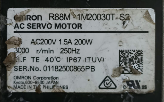 OMRON 200W (0.2Kw) R88M-1M20030T-S2 AC Servo Motor SM798 - Image 2