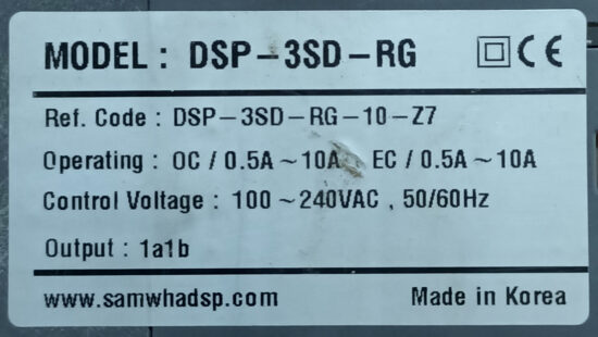 SAMWHA DSP-3SD-RG Digital Protection Relay R32 - Image 3