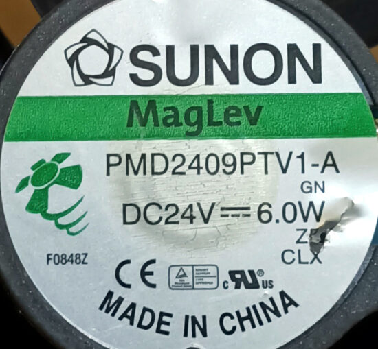SUNON PMD2409PTV1-A 24V/DC 6W 2-wires Cooling Fan AS457 - Image 2