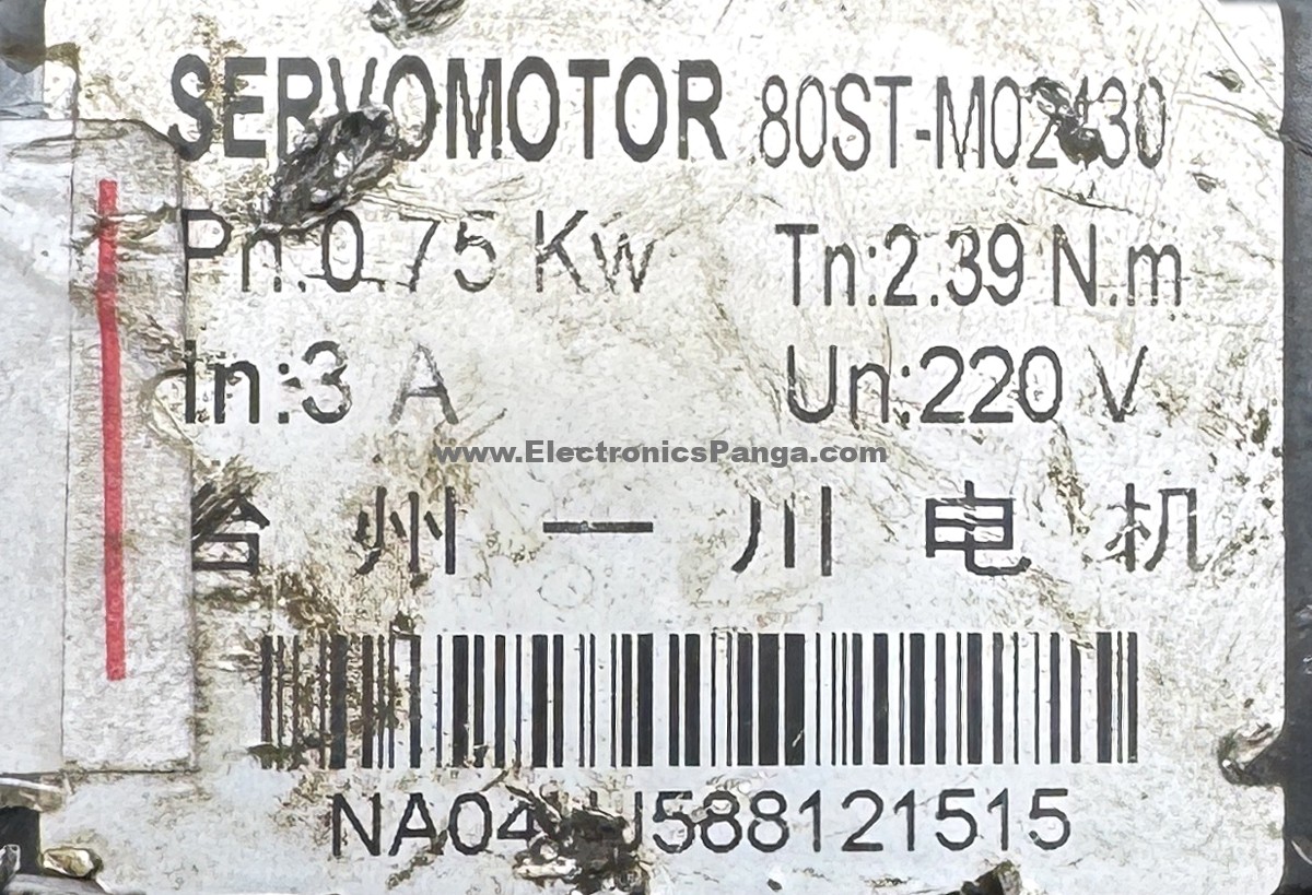 80ST-M02430 0.75Kw (750W) AC Servo Motor SM822 – Star International