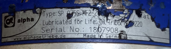 ALPHA 20:1 Ratio SP 075S-MF2-20-1B0-2S Planetary Gearbox For 200w & 400w Servo Motor G992 - Image 2
